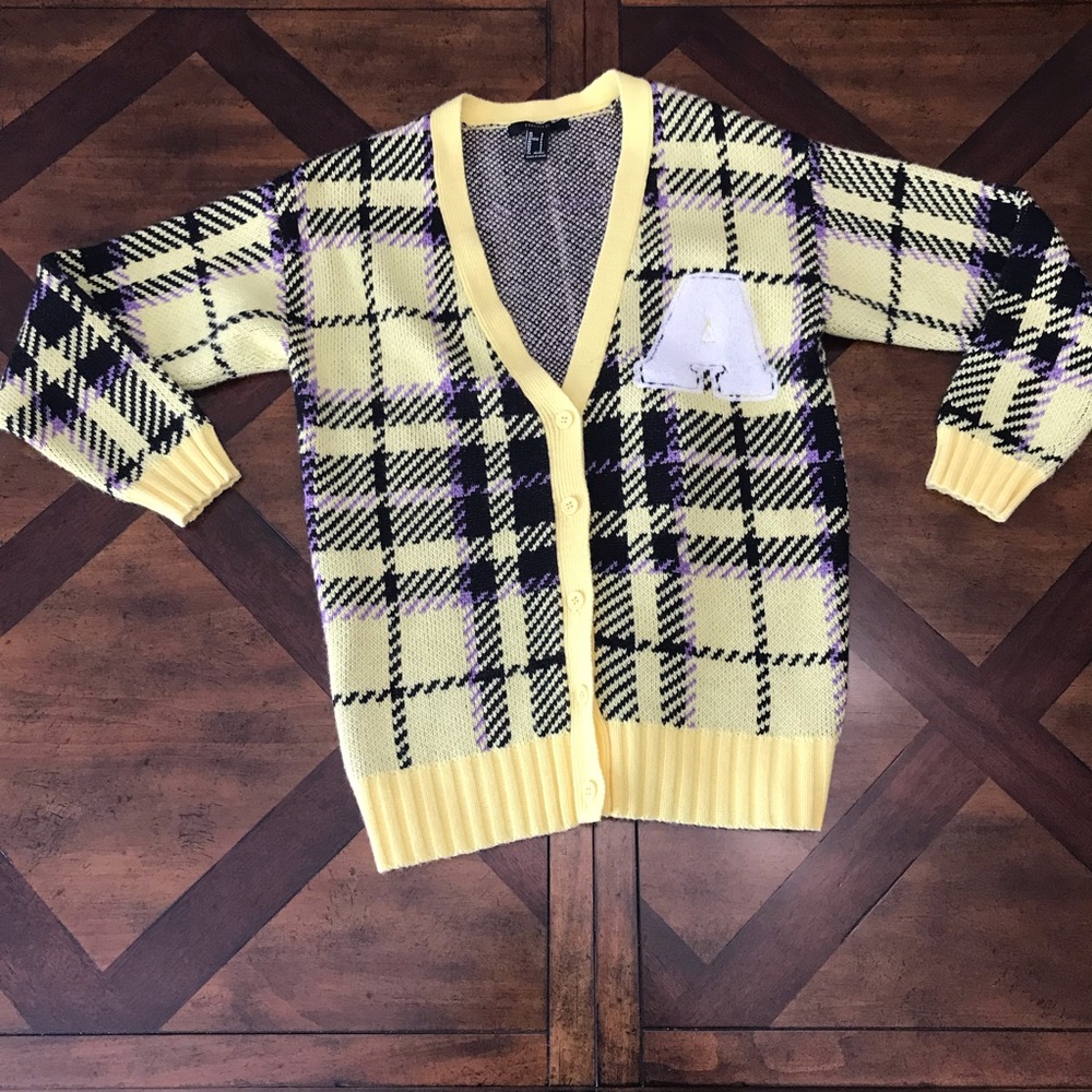 Forever 21 Letterman Cardigan Sweater